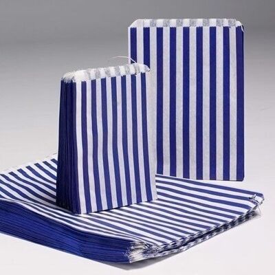 CandyB-06 - Sacchetti Candy Stripe 10X14" (1000) - BLU - Venduto in 1000x unità/s per esterno