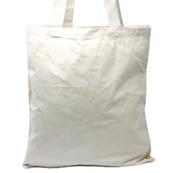 CCOTT-13 - Grand sac en coton naturel 6oz 38x42cm - Vendu en 10x unité/s par extérieur 4