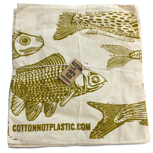 CCOTT-18 - Lrg 2x4oz Reversable Cotton Bag 38x42cm - (2 designs) - Sold in 10x unit/s per outer