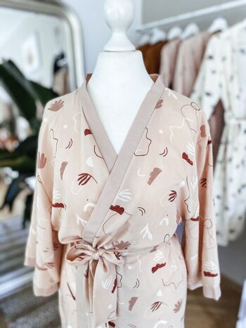 Kimono blush abstrait 4