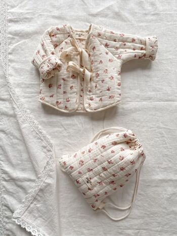 Veste matelassée bébé & tout-petit / rose fleurie 5