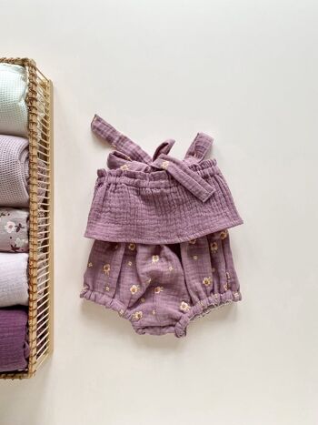 Bloomer & top bébé / lilas 2