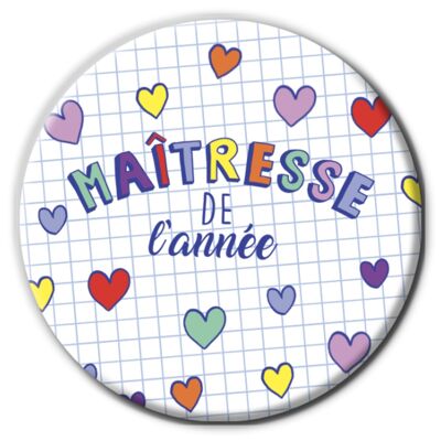 Miroir de poche Merci Maîtresse | Version Maîtresse cœurs | Cadeau Maîtresse