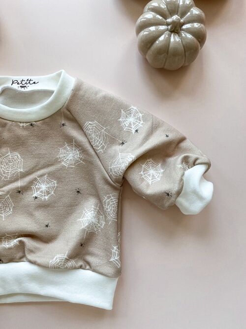 Baby cotton sweater / spiders
