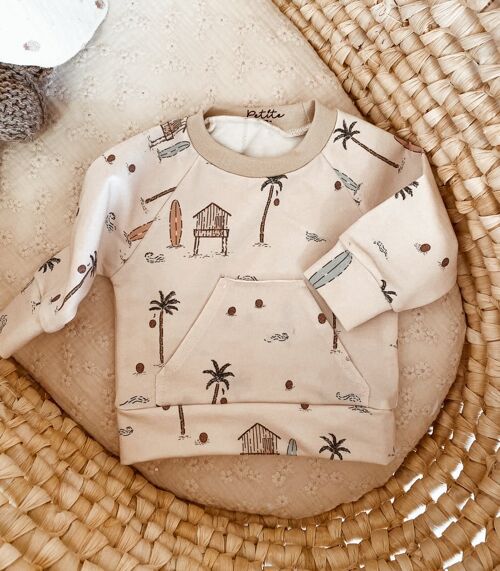 Baby cotton sweatshirt / beach time