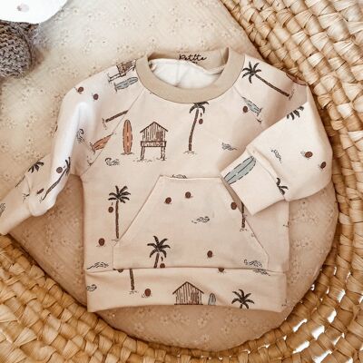 Baby-Baumwoll-Sweatshirt / Strandzeit