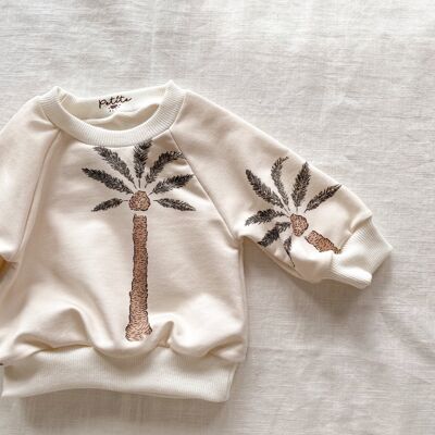 Baby-Sweatshirt aus Baumwolle / große Palmen