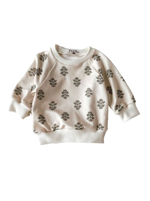 Baby cotton sweatshirt / florals