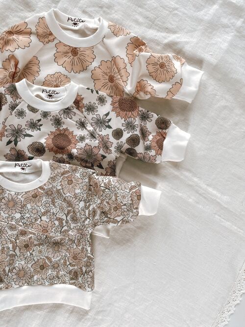 Baby cotton sweatshirt / girly prints