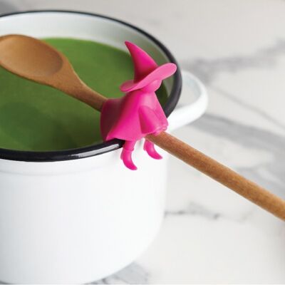 Pink Agatha - little witch - spoon holder and steam escape - halloween