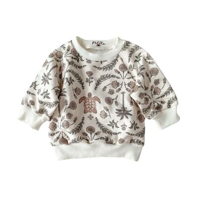 Baby cotton sweatshirt / oriental turtles