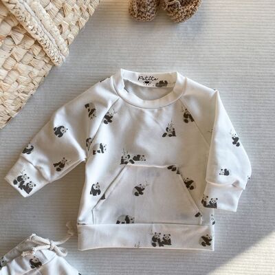 Baby-Baumwoll-Sweatshirt / Panda