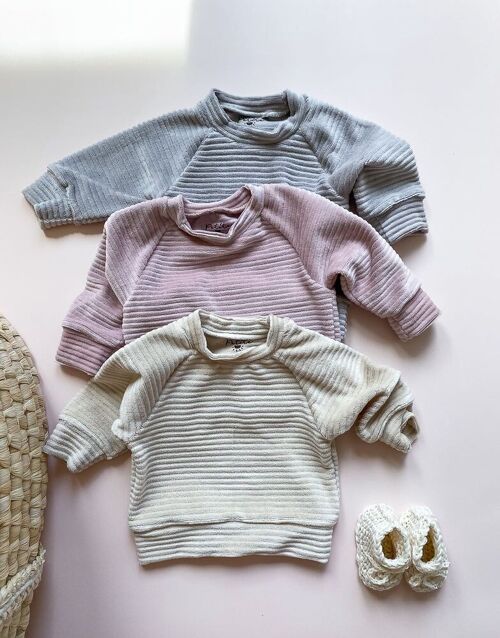 Baby cotton sweatshirt / ribbed