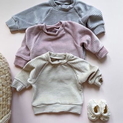 Baby cotton sweatshirt / ribbed