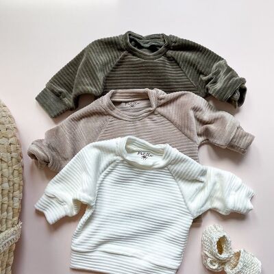 Baby cotton sweatshirt / ribbed