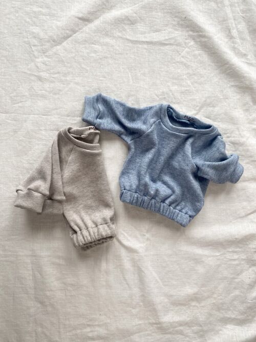 Baby cotton sweatshirt / soft pastels