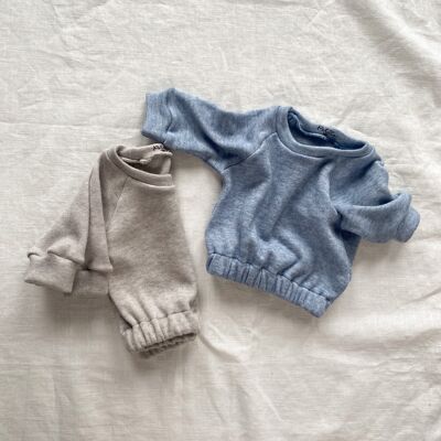 Sweat bébé en coton / pastels doux