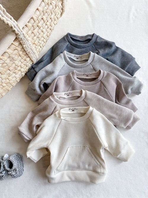 Baby cotton sweatshirt / waffle