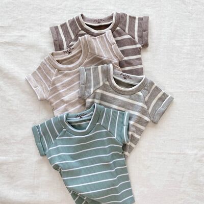Baby-Baumwoll-T-Shirt + Streifen