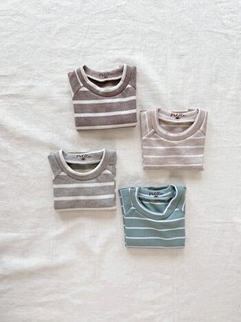 T-shirt bébé coton + rayures 3