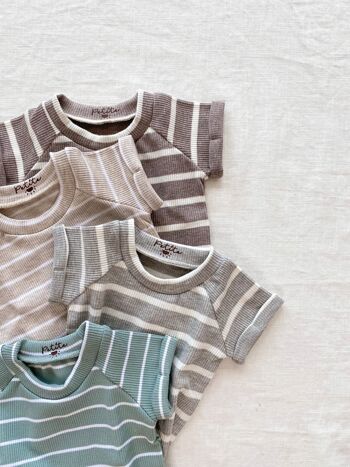 T-shirt bébé coton + rayures 4