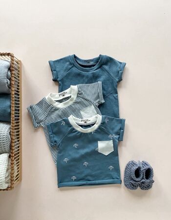 T-shirt coton bébé / bleu 1