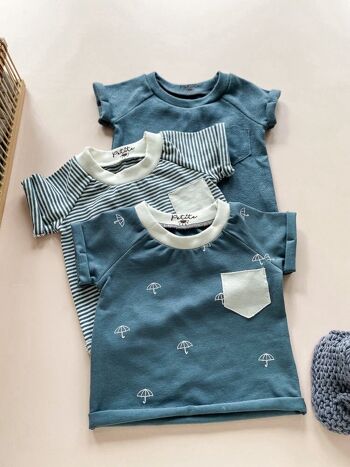 T-shirt coton bébé / bleu 3