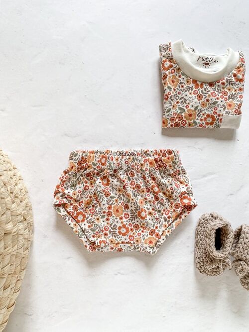 Baby girl shorts / bohemian terracotta