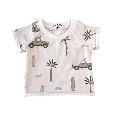 T-shirt jersey bébé / voitures & palmiers