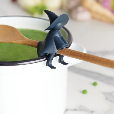 Agatha anthracite - little witch - spoon holder and steam escape - halloween