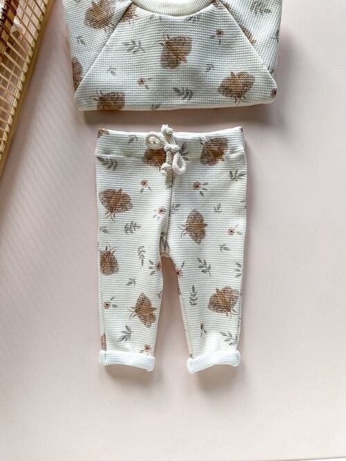 Baby leggings / waffle florals