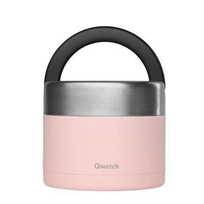 Fiambrera con asa 850 ml rosa pastel