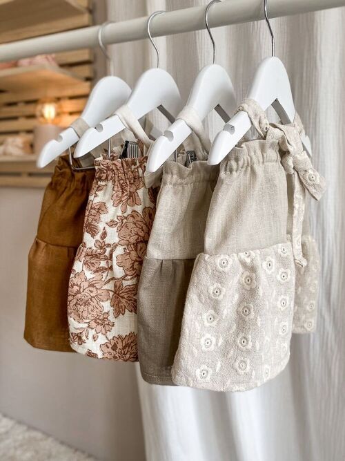 Baby linen dress / natural shades
