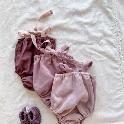 Baby linen romper