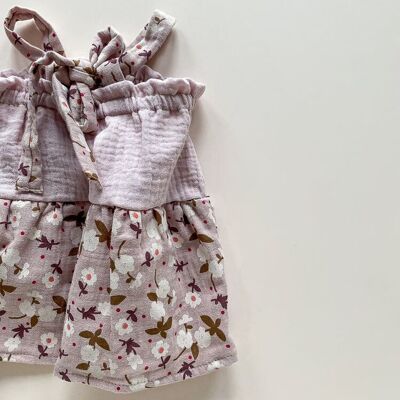 Baby-Musselin-Kleid / lila Boho