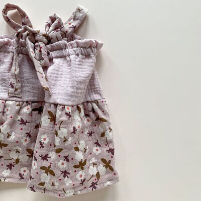 Baby muslin dress / lilac boho