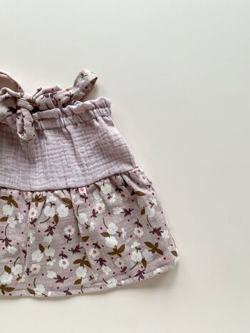 Robe bébé mousseline / bohème lilas 5