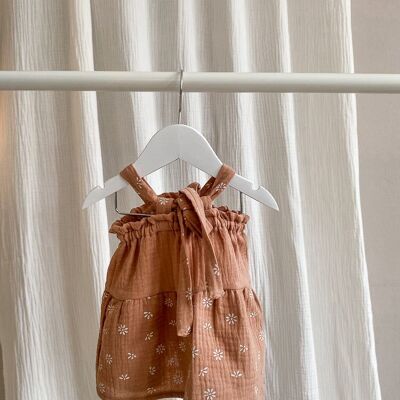 Baby muslin dress / nude floral