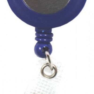 JOJO - Porte-carte d'identité Clip d'identification porte-clés boucle à bouton-pression de forme ronde