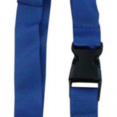 Neck strap / lanyards / key rings made of polyester with rotating carabiner, with buckle and safety break point
