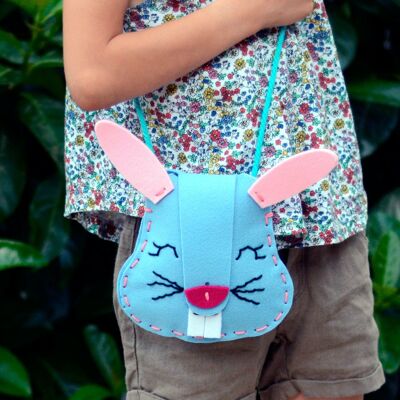 Gift kit for children to make a rabbit bag