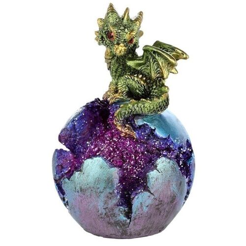 DLDrg-46 - Baby Dragon LED Geode Dragon Egg (asst) - Sold in 1x unit/s per outer