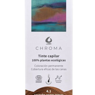 Tinte Vegetal Chroma - Castaño Medio Ceniza 4.1