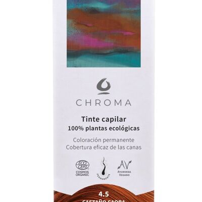 Colorante vegetale Chroma - Marrone mogano 4.5