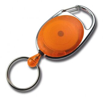 JOJO – Porte-carte d'identité Clip d'identification porte-clés forme ovale, porte-clés avec bordure en métal 10