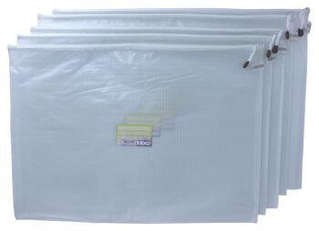 Petits sacs de rangement Mesh Bag Sacs à fermeture éclair en film PVC renforcé de fibres avec fermeture éclair - 5 pièces 1