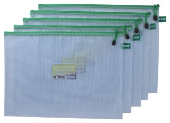 Petits sacs de rangement Mesh Bag Sacs à fermeture éclair en film PVC renforcé de fibres avec fermeture éclair - 5 pièces 2
