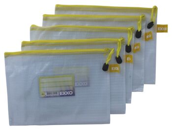Petits sacs de rangement Mesh Bag Sacs à fermeture éclair en film PVC renforcé de fibres avec fermeture éclair - 5 pièces 4