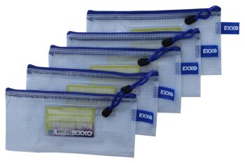 Petits sacs de rangement Mesh Bag Sacs à fermeture éclair en film PVC renforcé de fibres avec fermeture éclair - 5 pièces 6