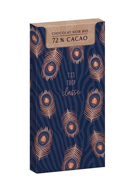 Encouragement - chocolat BIO NOIR 70g «T'es trop classe»